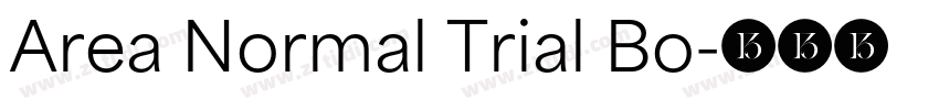 Area Normal Trial Bo字体转换